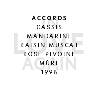 In Love Again - Notas: Grosella, mandarina, uva moscatel, peonía, mora. 1998