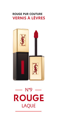 أحمر الشفاه Rouge pur couture Vernis à lèvres - رقم 9   بلون أحمر