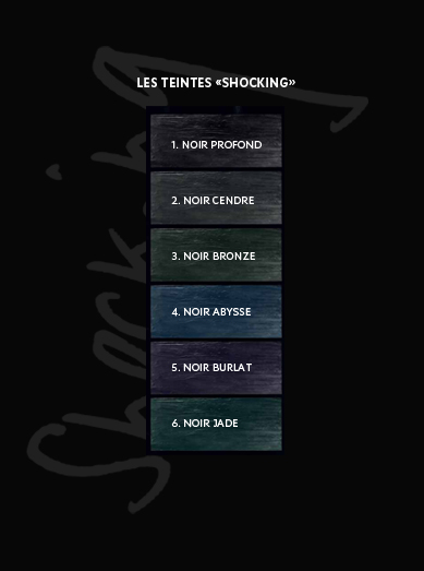 Les teintes 